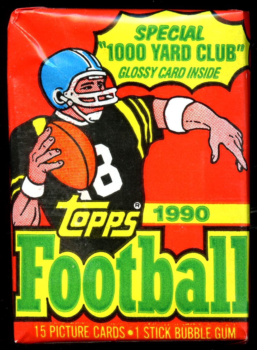 1990 Topps Football Unopened Wax Pack - 15 Cards