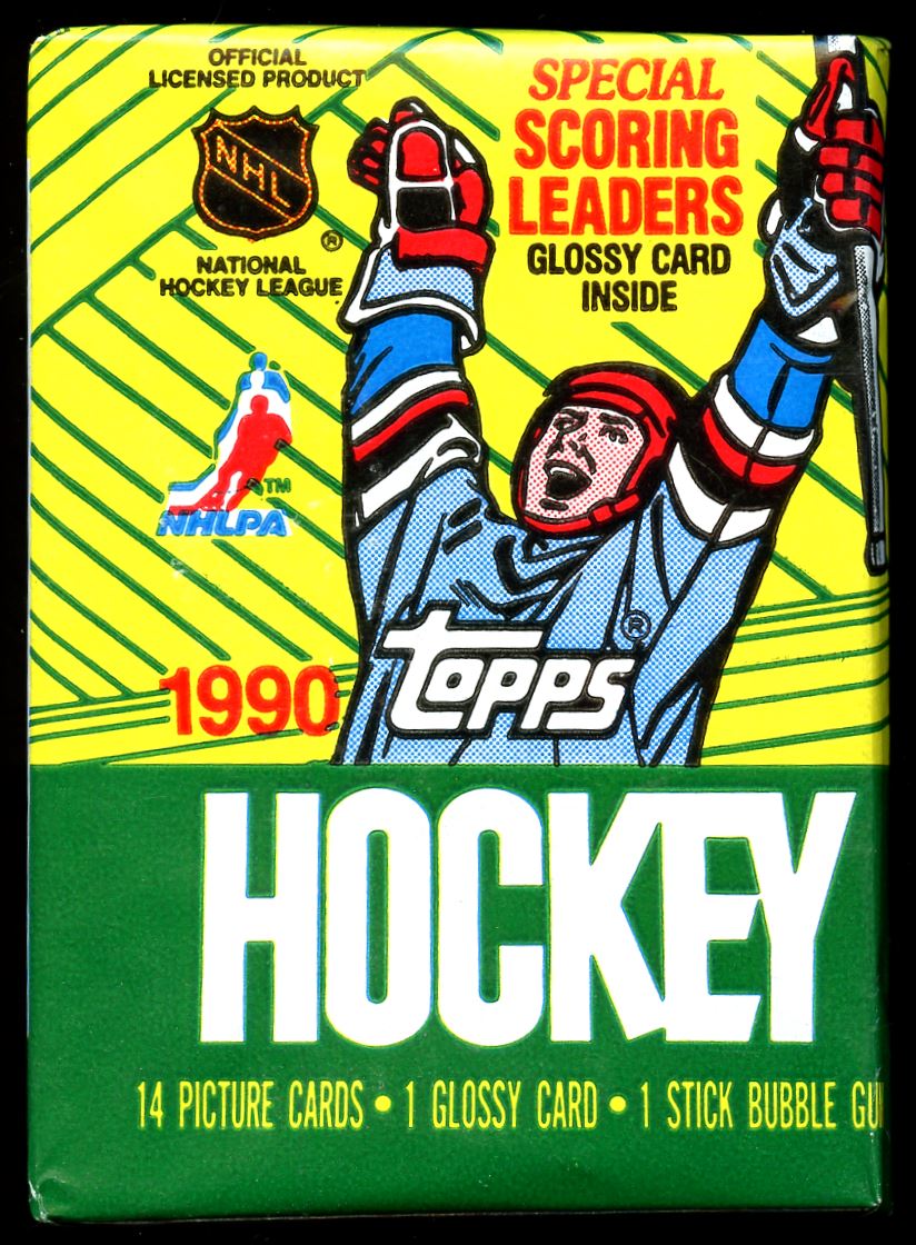 1990-91 Topps Hockey Unopened Wax Pack - 14 Cards