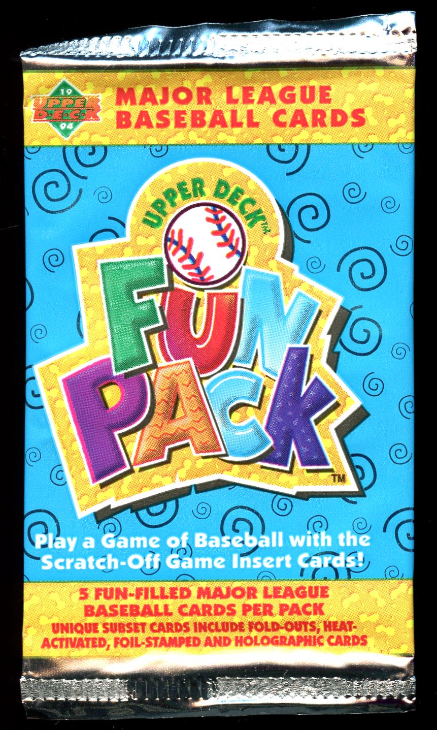 1994 Upper Deck Fun Pack Baseball Unopened Pack - 5 Cards