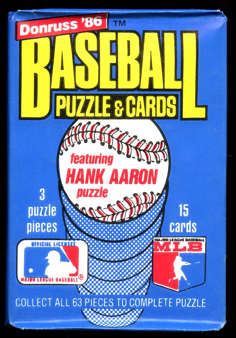 1986 Donruss Baseball Unopened Wax Pack - 15 Cards
