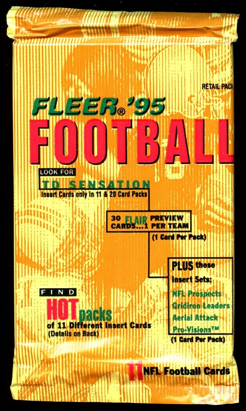 1995 Fleer Football Unopened Pack - 11 Cards