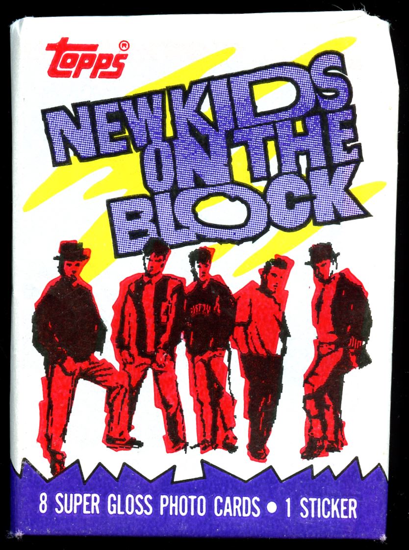 1989 Topps New Kids on the Block Unopened Wax Pack - 8 Cards