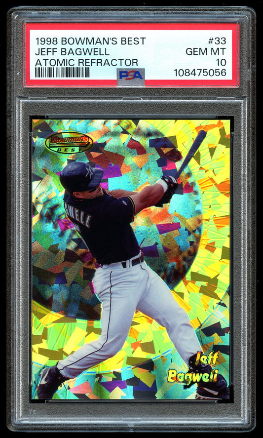 1998 Bowman's Best Atomic Refractor #33 Jeff Bagwell /100 PSA 10 GEM MINT