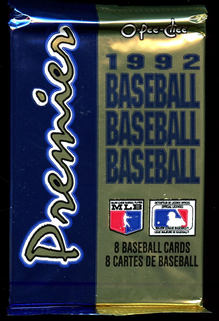 1992 O-Pee-Chee Premier Baseball Unopened Pack - 8 Cards
