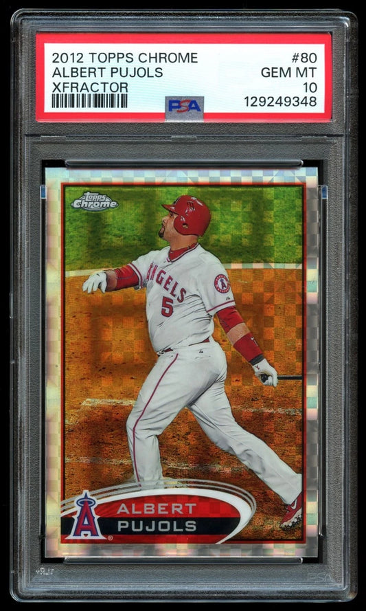 2012 Topps Chrome Xfractor #80 Albert Pujols PSA 10 GEM MINT