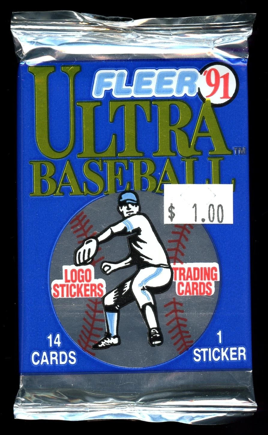1991 Fleer Ultra Baseball Unopened Pack - 14 Cards