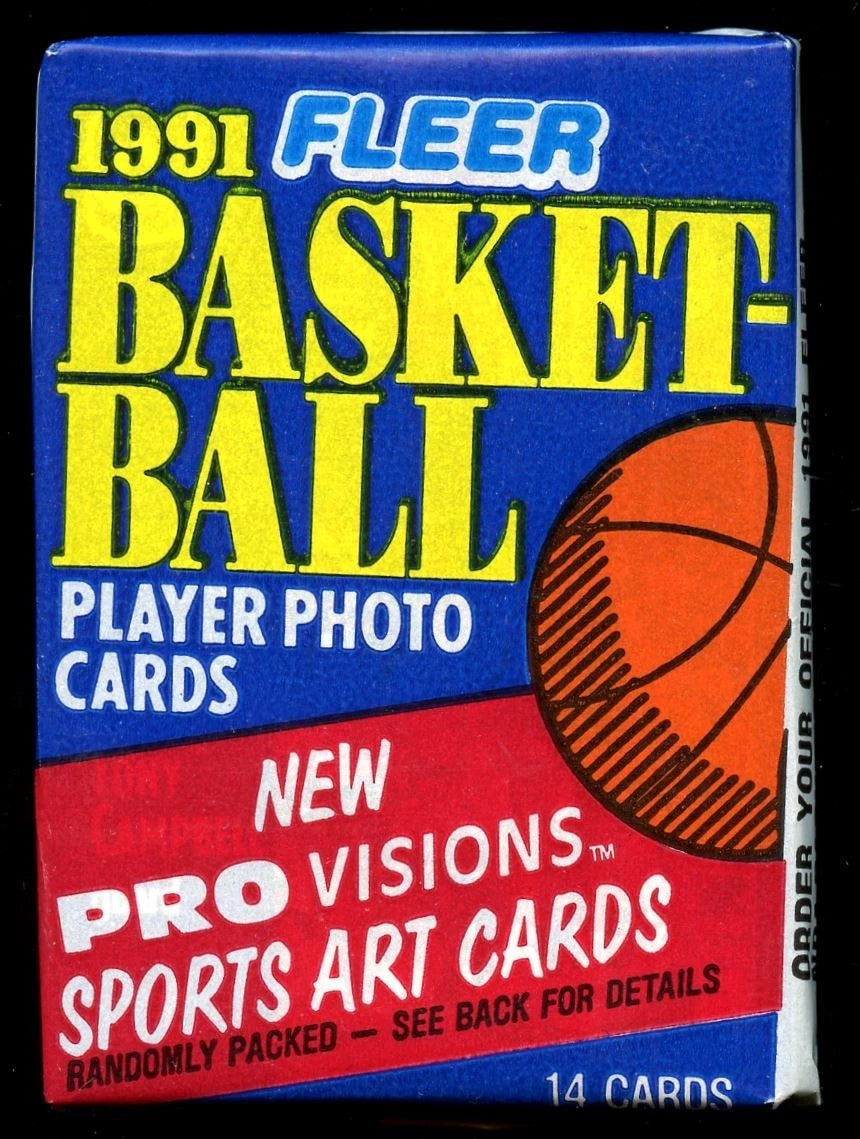 1991-92 Fleer Basketball Series 1 Unopened Wax Pack - 14 Cards