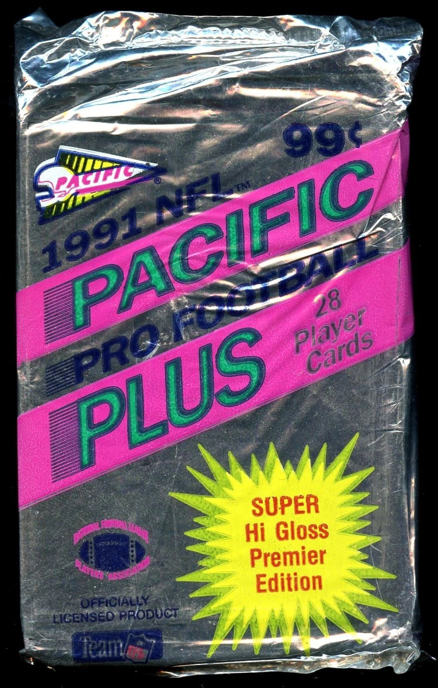 1991 Pacific Football Unopened Jumbo Pack - 28 Cards