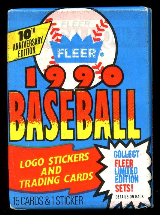 1990 Fleer Baseball Unopened Wax Pack - 15 Cards