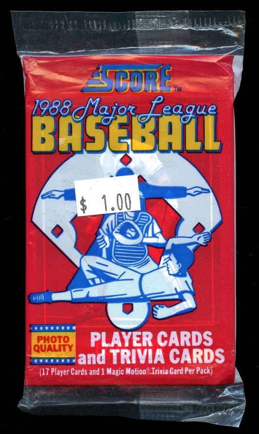 1988 Score Baseball Unopened Pack - 17 Cards